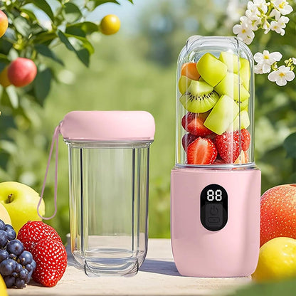 Portable Blender – USB Rechargeable Smoothie & Juice Maker (420ml, 6 Blades)